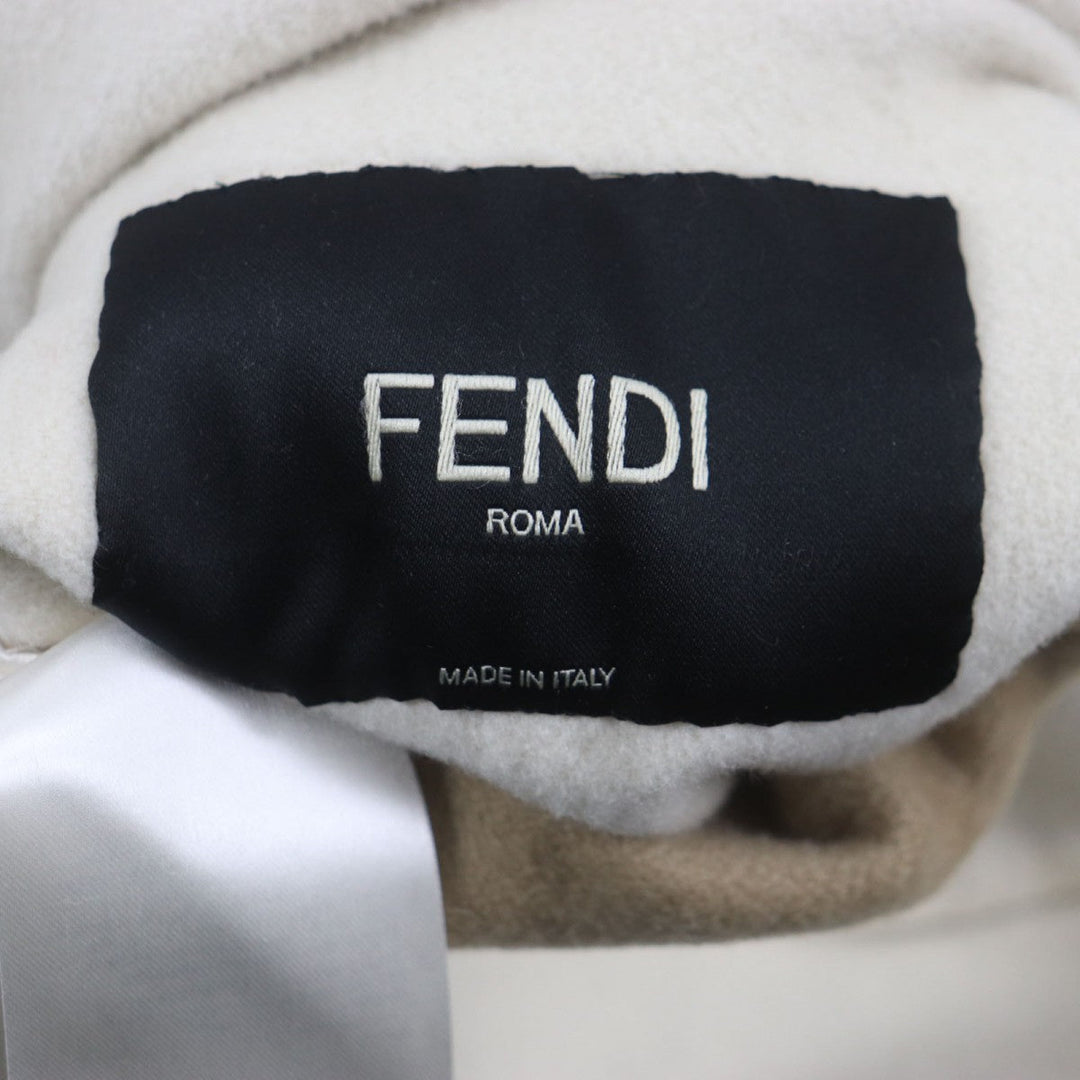 FENDI Jacket FW1077 Main: 100% cashmere Beige Ivory mens 46 Used Authentic