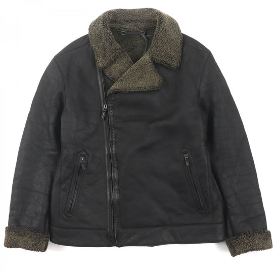 Ermenegildo Zegna Mouton jacket UHPMB Main: 100% lamb leather Dark brown mens 52 Used Authentic
