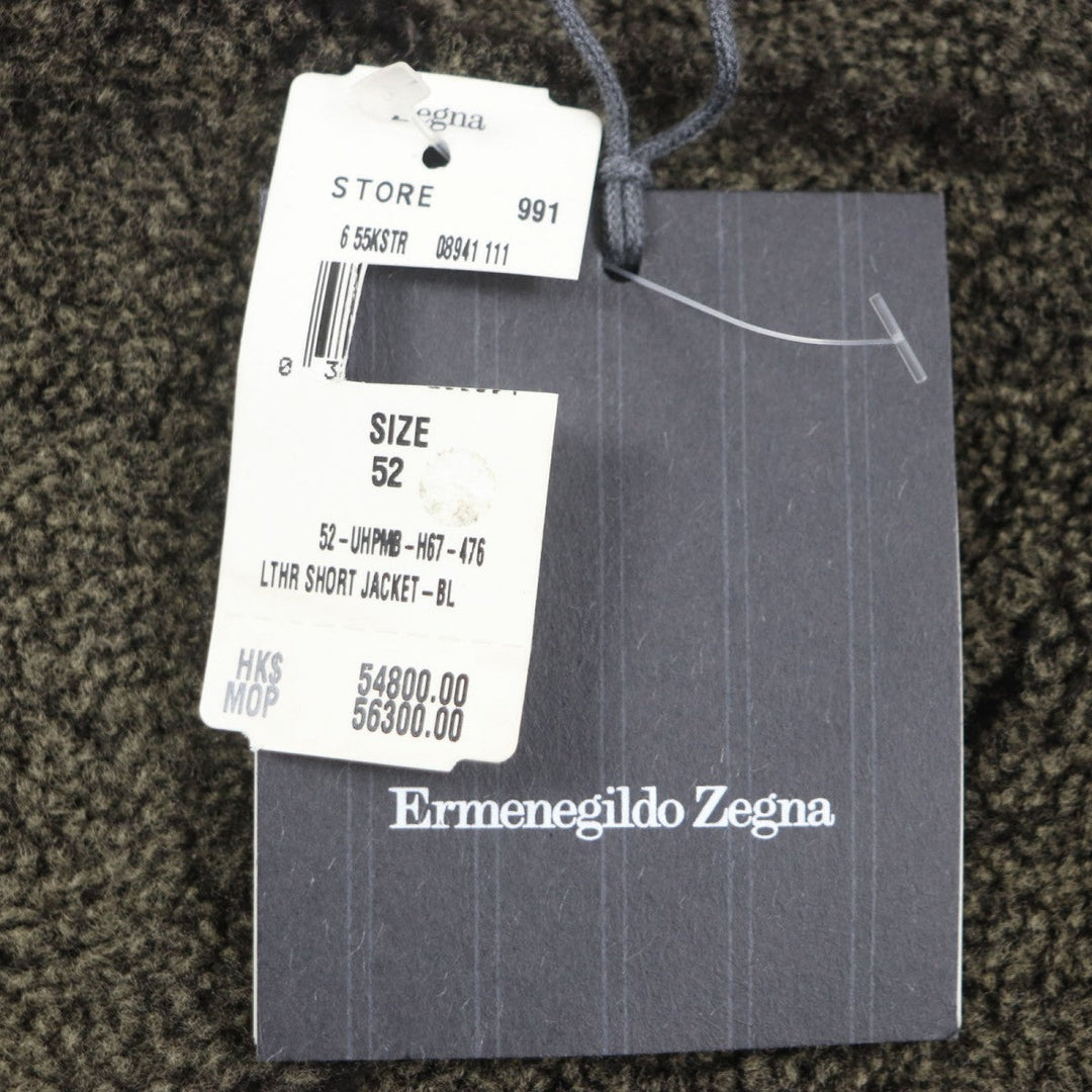 Ermenegildo Zegna Mouton jacket UHPMB Main: 100% lamb leather Dark brown mens 52 Used Authentic