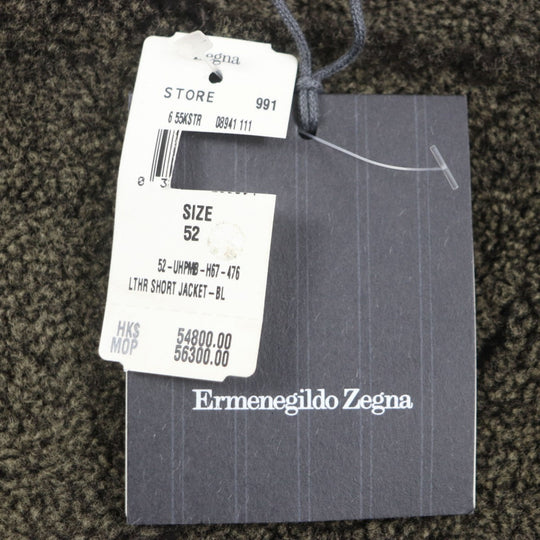 Ermenegildo Zegna Mouton jacket UHPMB Main: 100% lamb leather Dark brown mens 52 Used Authentic