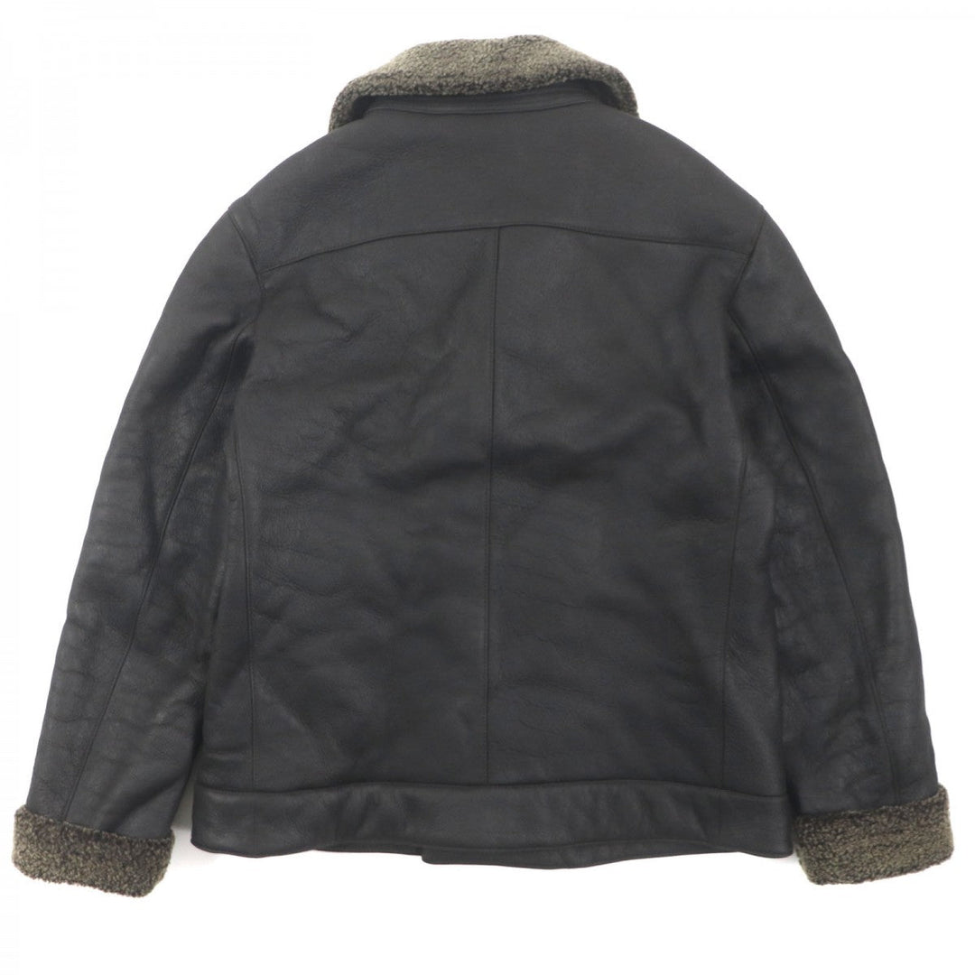 Ermenegildo Zegna Mouton jacket UHPMB Main: 100% lamb leather Dark brown mens 52 Used Authentic