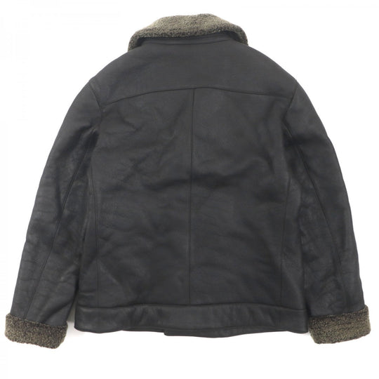 Ermenegildo Zegna Mouton jacket UHPMB Main: 100% lamb leather Dark brown mens 52 Used Authentic
