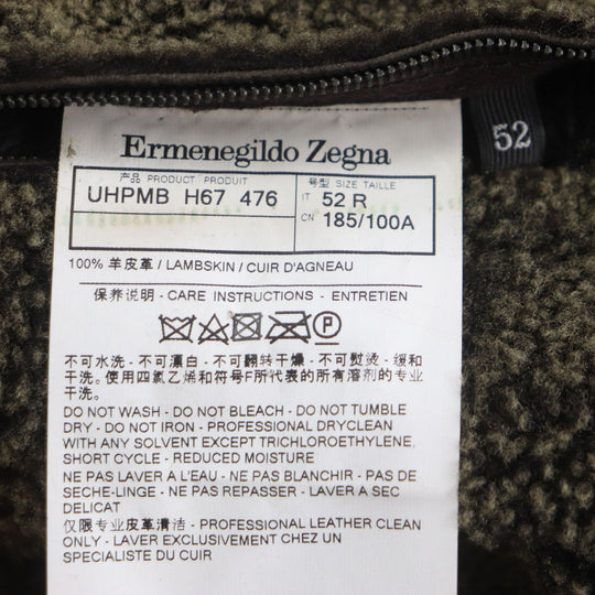 Ermenegildo Zegna Mouton jacket UHPMB Main: 100% lamb leather Dark brown mens 52 Used Authentic