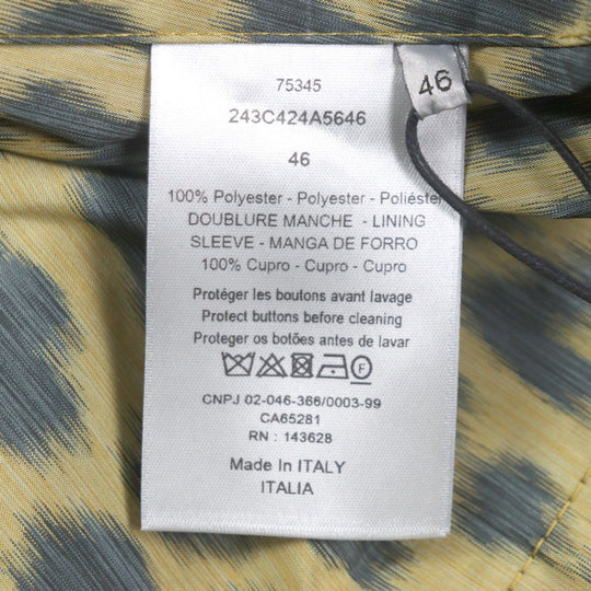 Dior HOMME poncho 243C425A5646 Main: 100% polyester, Sleeve lining: 100% cupra yellow-green mens 46 Used Authentic