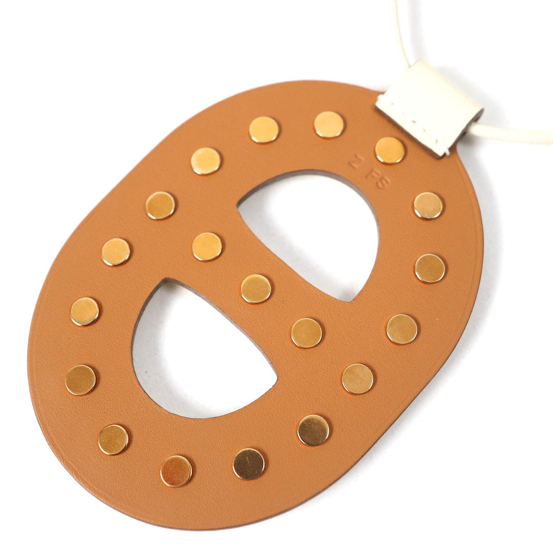 HERMES Necklace Main: Swift Nata Studded Chene Dunkle Women Used Authentic