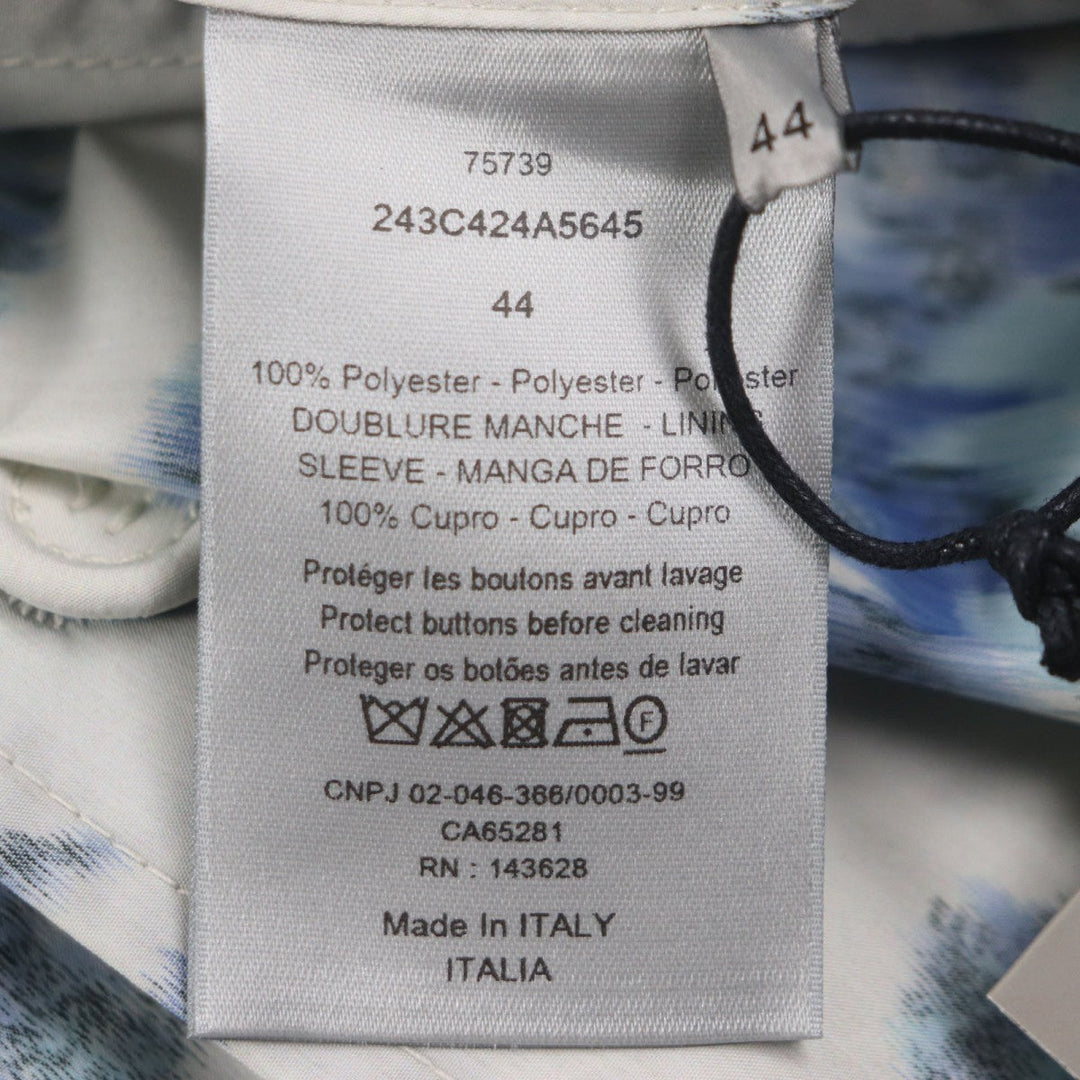 Dior HOMME poncho 243C424A5645 Main: 100% polyester, Sleeve lining: 100% cupra Light gray blue mens 44 Used Authentic
