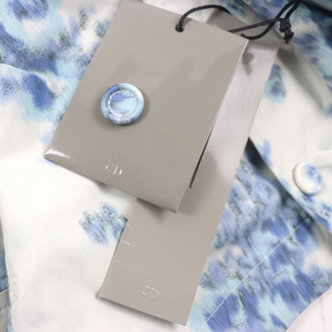 Dior HOMME poncho 243C424A5645 Main: 100% polyester, Sleeve lining: 100% cupra Light gray blue mens 44 Used Authentic