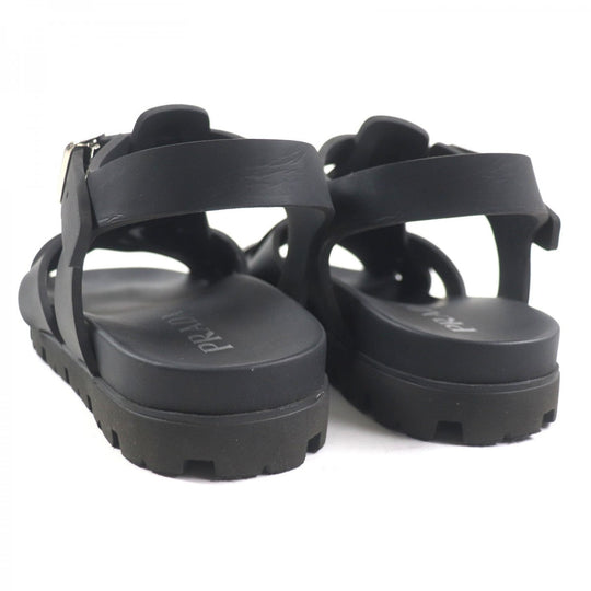 PRADA Sandals 2X3118 Main: Rubber black mens 6.5 Used Authentic