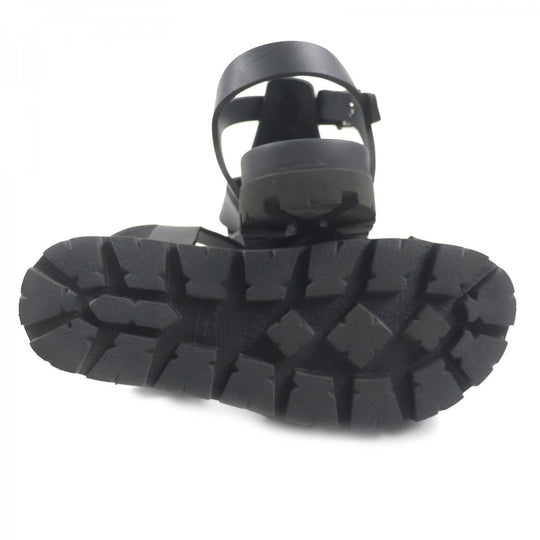 PRADA Sandals 2X3118 Main: Rubber black mens 6.5 Used Authentic