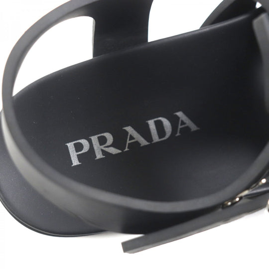 PRADA Sandals 2X3118 Main: Rubber black mens 6.5 Used Authentic