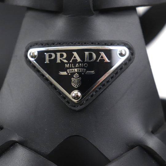 PRADA Sandals 2X3118 Main: Rubber black mens 6.5 Used Authentic