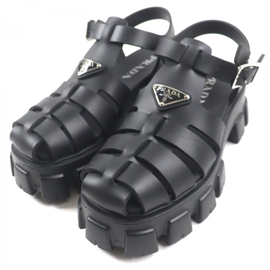 PRADA Sandals rubber black monolith 5