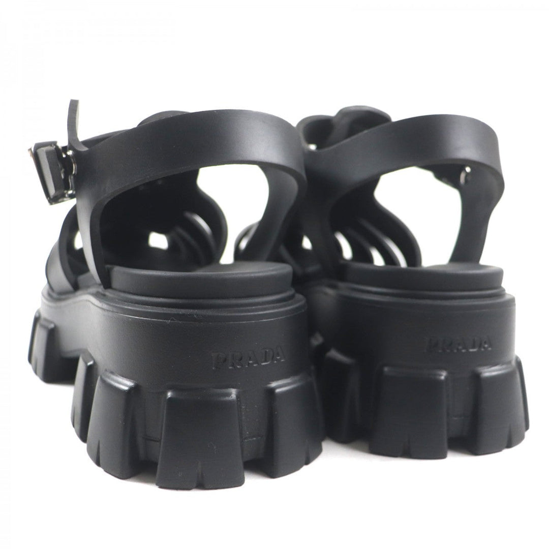 PRADA Sandals rubber black monolith 5
