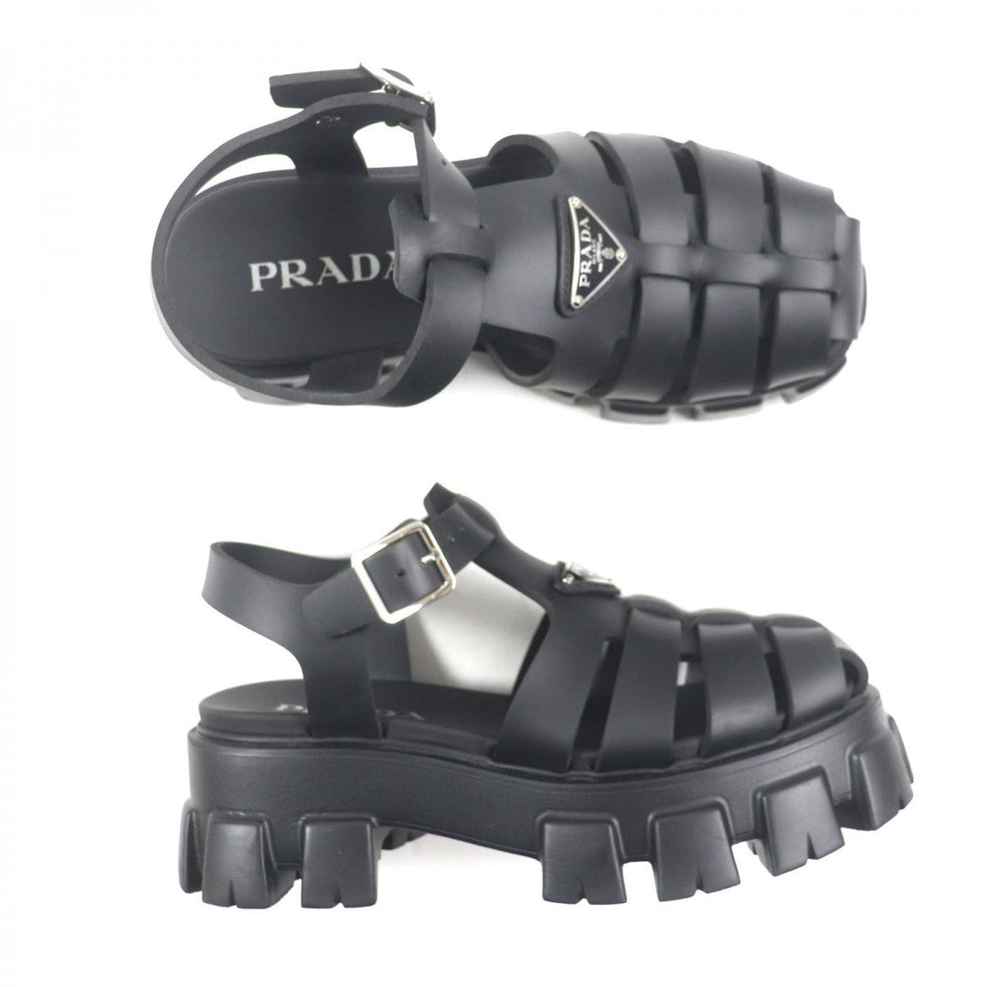PRADA Sandals rubber black monolith 5