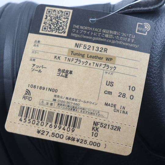 THE NORTH FACE sneakers NF52132R Main: Synthetic leather black TuningLeatherWP mens 28 Used Authentic