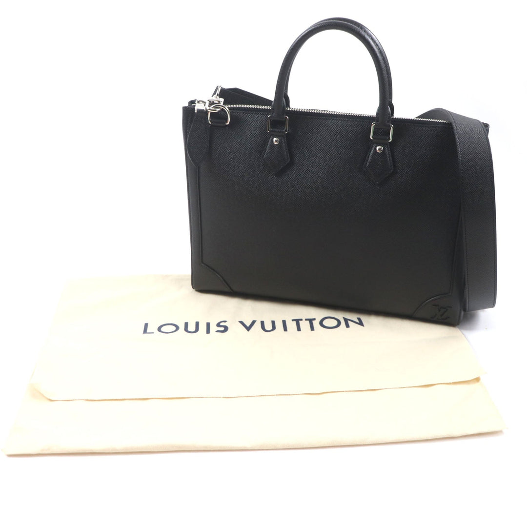 LOUIS VUITTON Briefcase M30810 Taiga black Taiga slim briefcase