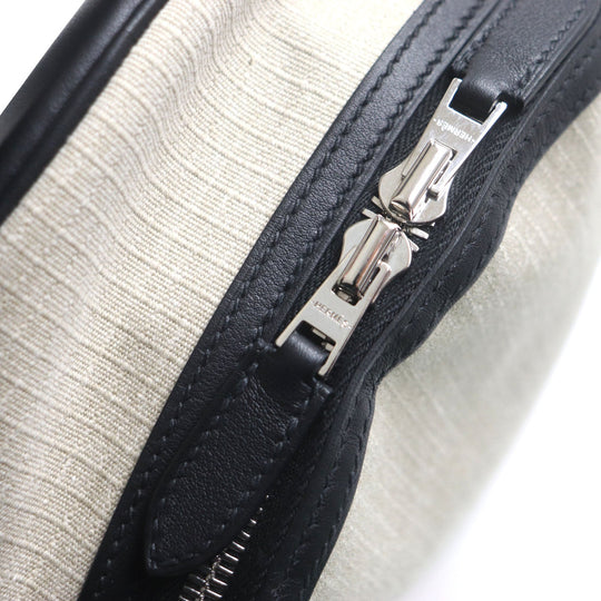 HERMES Backpack Main: Toile Bivaque, Main: Voss Swift Ficelle Black Sac Add Slicked Back mens Used Authentic