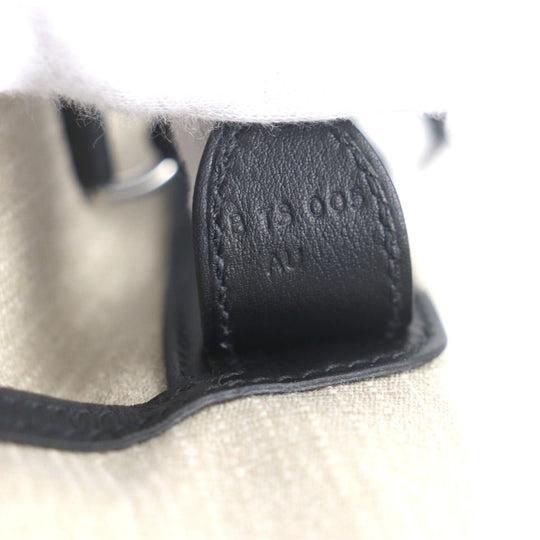 HERMES Backpack Main: Toile Bivaque, Main: Voss Swift Ficelle Black Sac Add Slicked Back mens Used Authentic