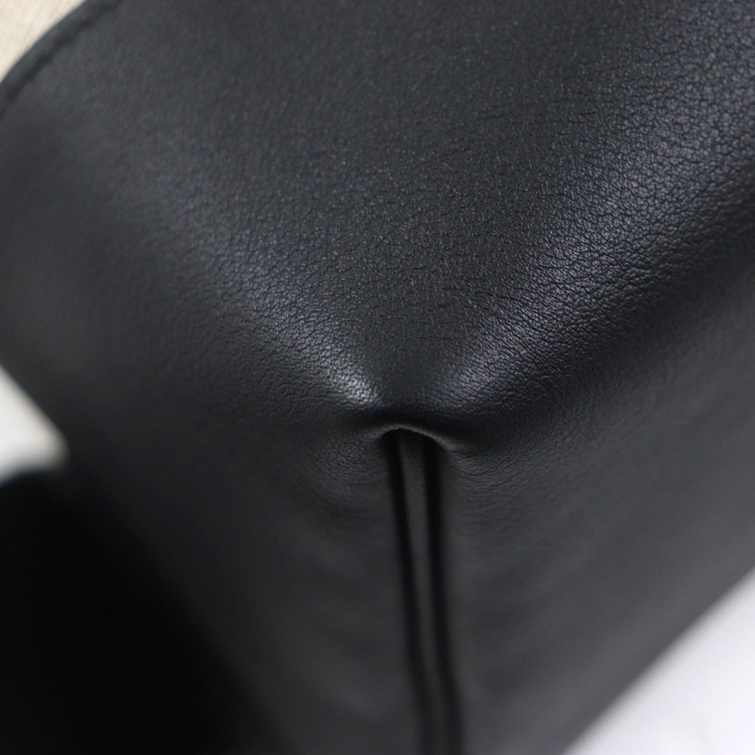 HERMES Backpack Main: Toile Bivaque, Main: Voss Swift Ficelle Black Sac Add Slicked Back mens Used Authentic