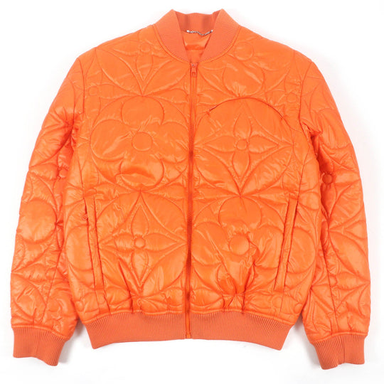 LOUIS VUITTON Blouson Outer: 100% polyester, Lining: 100% cotton, Filling: 100% polyester Orange mens 48 Used Authentic