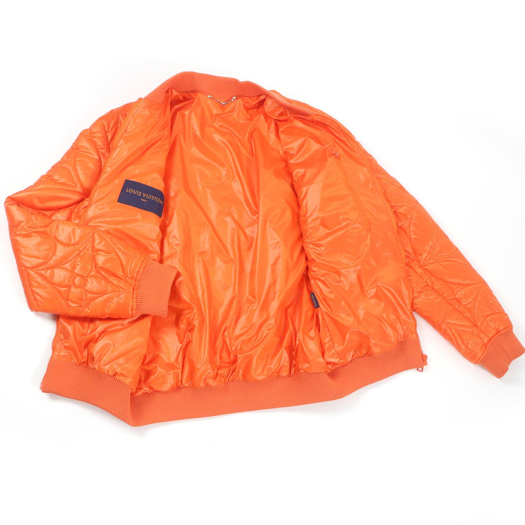 LOUIS VUITTON Blouson Outer: 100% polyester, Lining: 100% cotton, Filling: 100% polyester Orange mens 48 Used Authentic