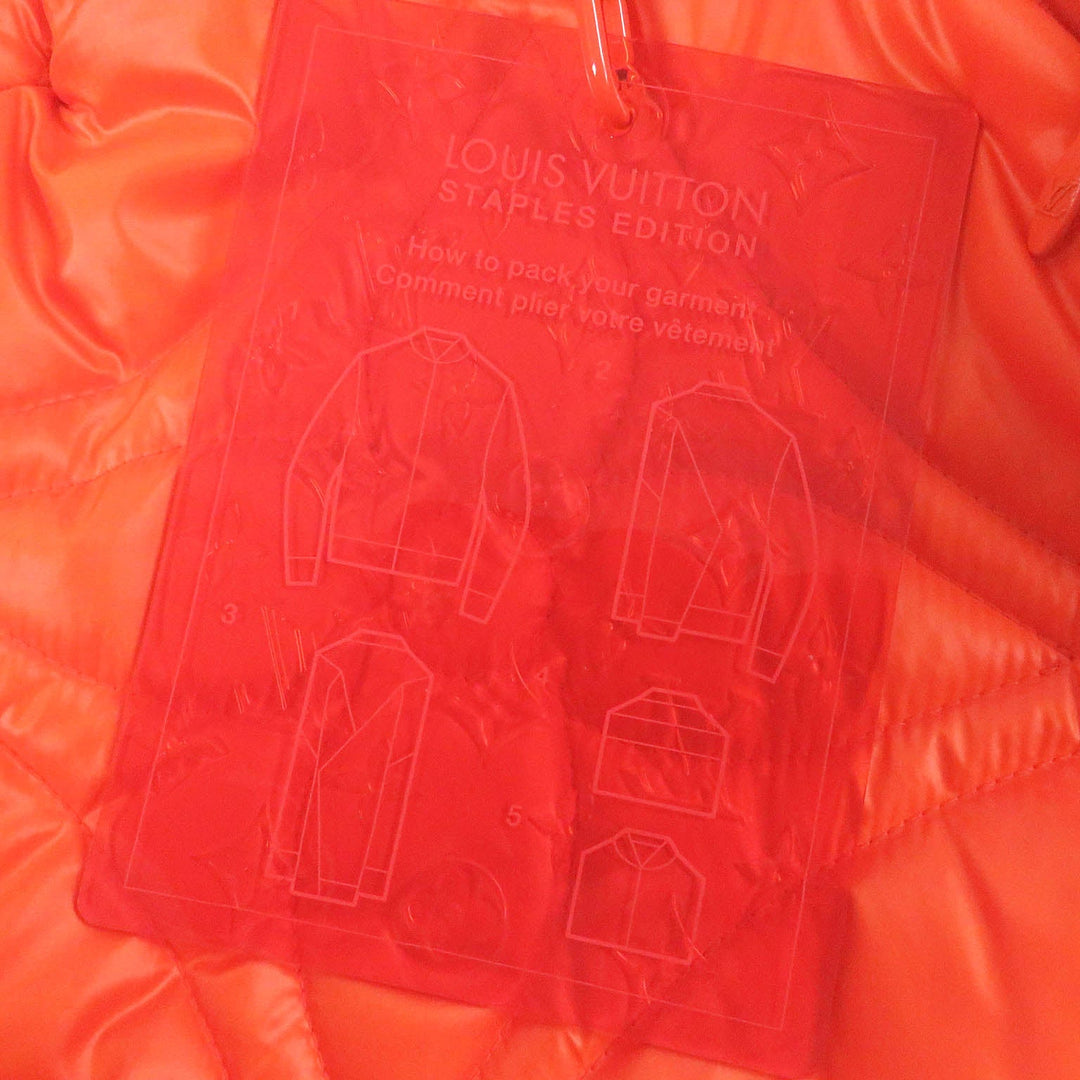 LOUIS VUITTON Blouson Outer: 100% polyester, Lining: 100% cotton, Filling: 100% polyester Orange mens 48 Used Authentic