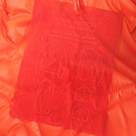 LOUIS VUITTON Blouson Outer: 100% polyester, Lining: 100% cotton, Filling: 100% polyester Orange mens 48 Used Authentic