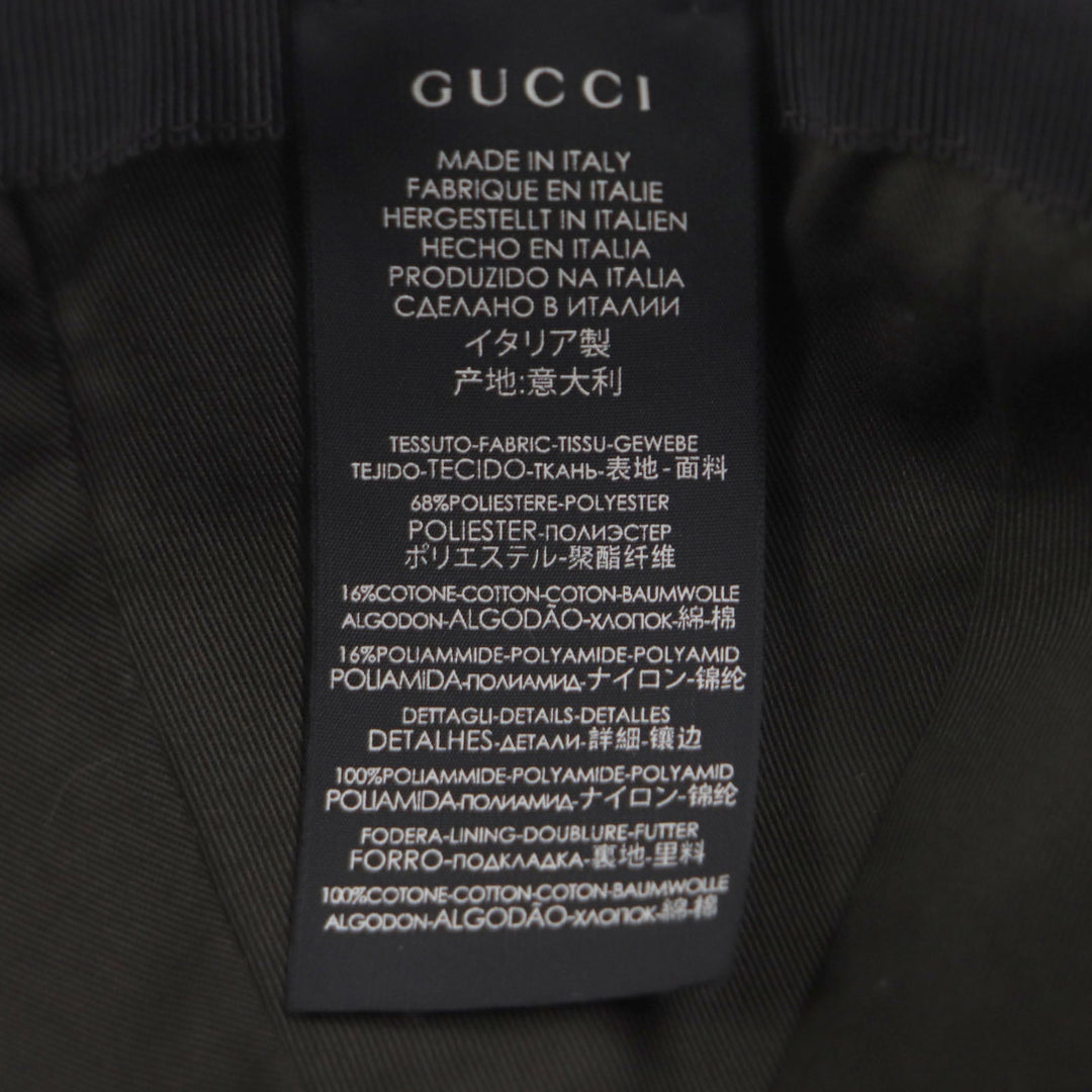 GUCCI cap 200035 Outer material: 68% polyester, Outer material: 16% nylon, Outer material: 16% cotton, Part: 50% cotton, Part: 50% rayon beige mens S Used Authentic
