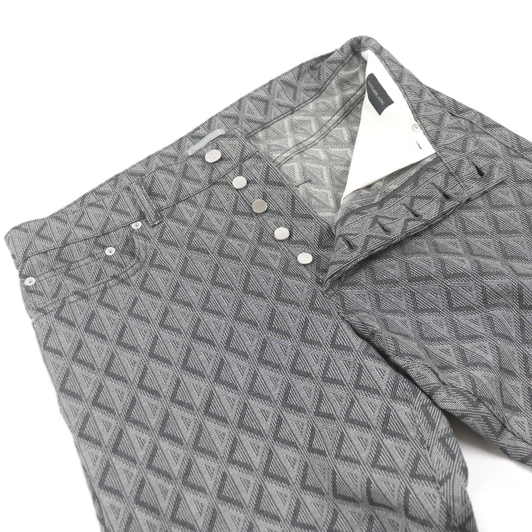 Dior HOMME Denim pants 313D004B329X Main: 100% cotton, Leather: 100% cowhide gray mens 31 Used Authentic
