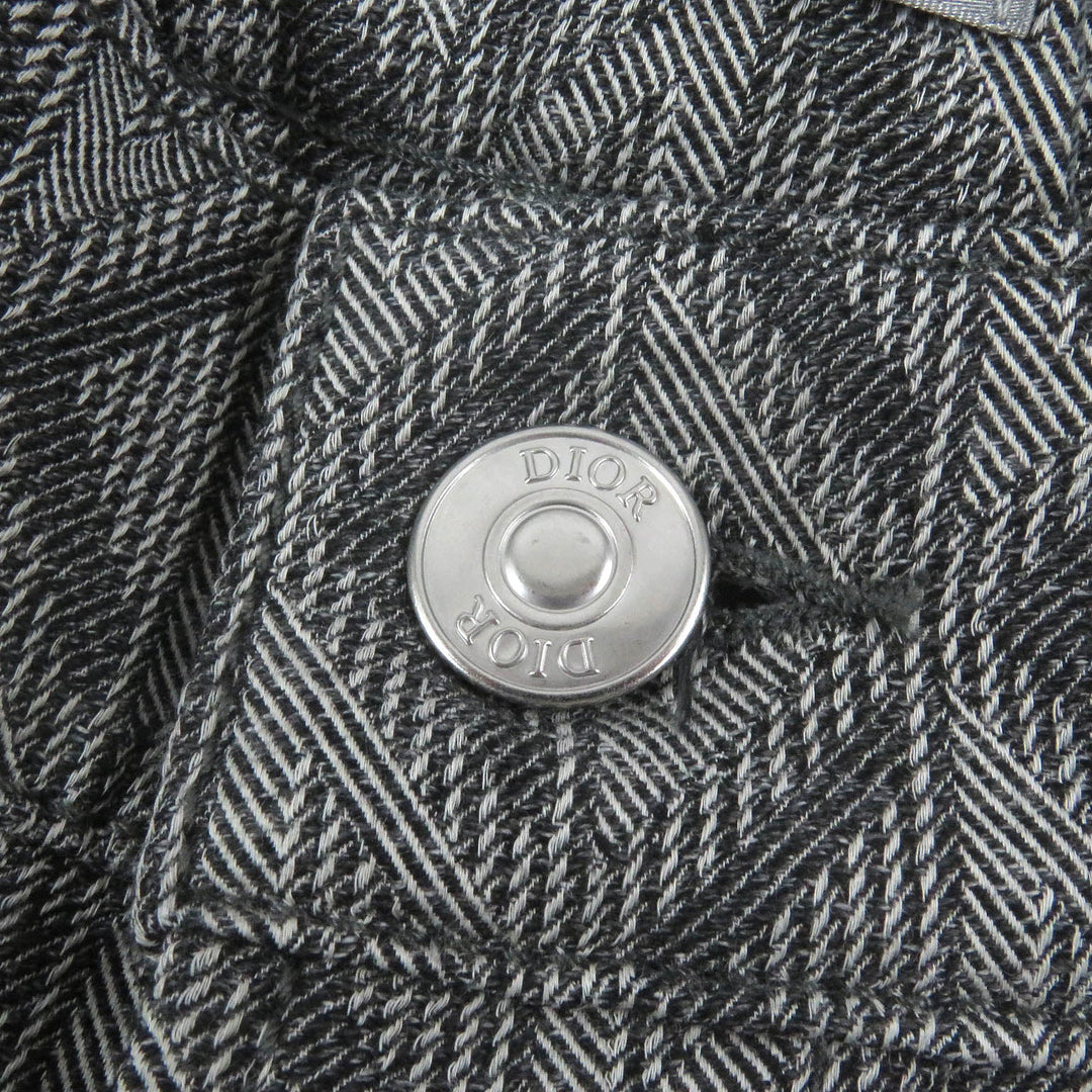 Dior HOMME Denim pants 313D004B329X Main: 100% cotton, Leather: 100% cowhide gray mens 31 Used Authentic