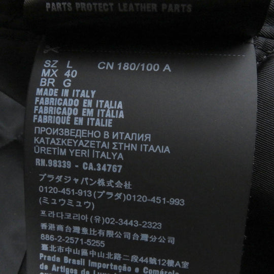 PRADA Mod coat SGO132 Outer: 51% polyamide (nylon), Outer: 49% cotton, Lining: 100% recycled polyamide, Part: 64% mohair, Part: 36% cotton Navy mens L Used Authentic