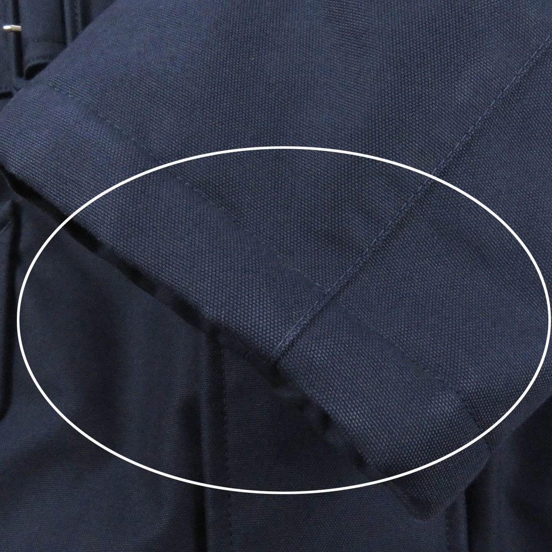 PRADA Mod coat SGO132 Outer: 51% polyamide (nylon), Outer: 49% cotton, Lining: 100% recycled polyamide, Part: 64% mohair, Part: 36% cotton Navy mens L Used Authentic