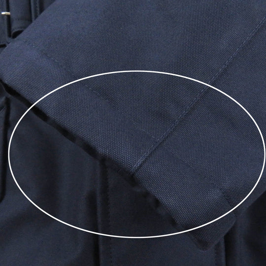 PRADA Mod coat SGO132 Outer: 51% polyamide (nylon), Outer: 49% cotton, Lining: 100% recycled polyamide, Part: 64% mohair, Part: 36% cotton Navy mens L Used Authentic
