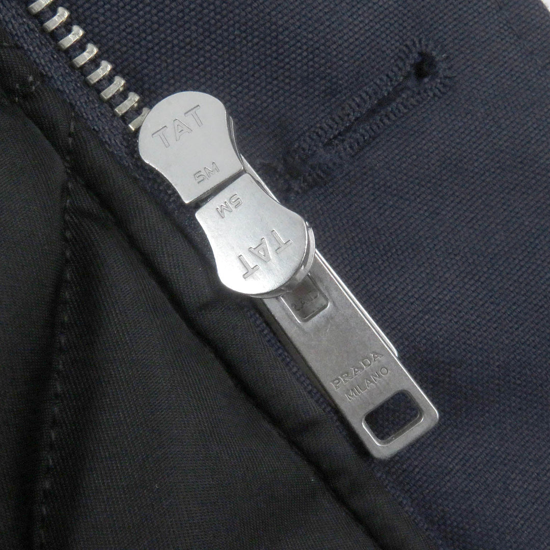 PRADA Mod coat SGO132 Outer: 51% polyamide (nylon), Outer: 49% cotton, Lining: 100% recycled polyamide, Part: 64% mohair, Part: 36% cotton Navy mens L Used Authentic