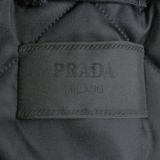 PRADA Mod coat SGO132 Outer: 51% polyamide (nylon), Outer: 49% cotton, Lining: 100% recycled polyamide, Part: 64% mohair, Part: 36% cotton Navy mens L Used Authentic