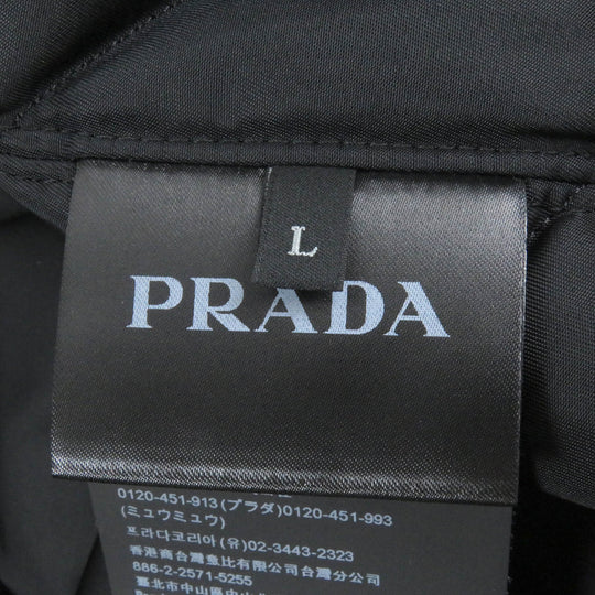 PRADA Mod coat SGO132 Outer: 51% polyamide (nylon), Outer: 49% cotton, Lining: 100% recycled polyamide, Part: 64% mohair, Part: 36% cotton Navy mens L Used Authentic