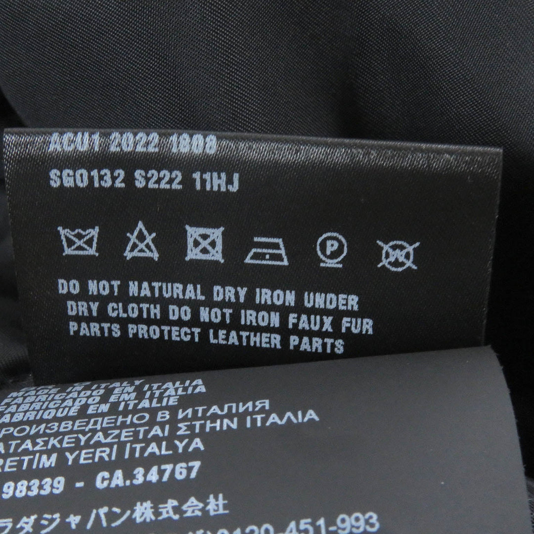 PRADA Mod coat SGO132 Outer: 51% polyamide (nylon), Outer: 49% cotton, Lining: 100% recycled polyamide, Part: 64% mohair, Part: 36% cotton Navy mens L Used Authentic