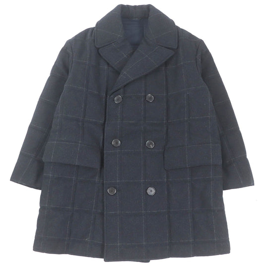 HERMES Chester coat Outer: 90% wool, Outer: 10% cashmere, Lining: 80% nylon, Lining: 20% polyurethane, Filling: 84% polyester Navy mens 48 Used Authentic