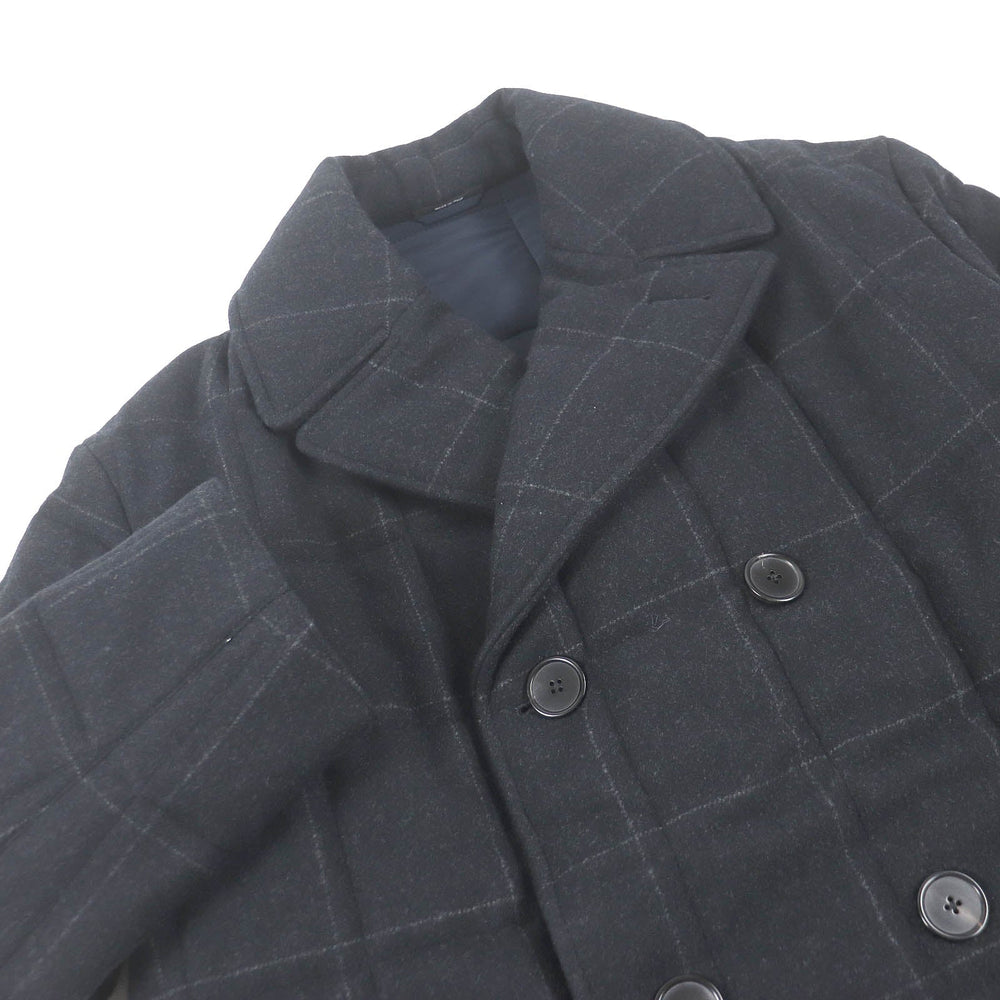 HERMES Chester coat Outer: 90% wool, Outer: 10% cashmere, Lining: 80% nylon, Lining: 20% polyurethane, Filling: 84% polyester Navy mens 48 Used Authentic