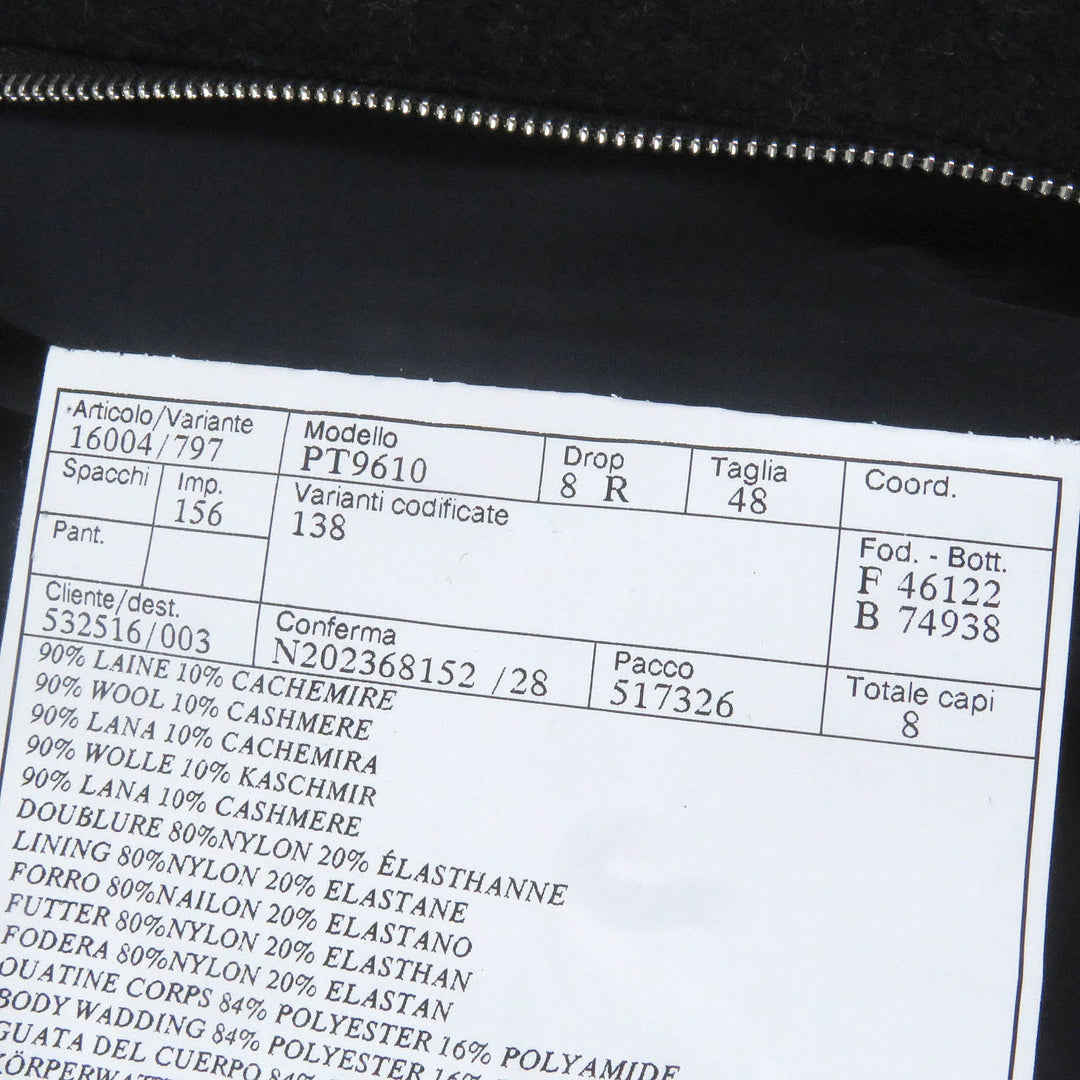 HERMES Chester coat Outer: 90% wool, Outer: 10% cashmere, Lining: 80% nylon, Lining: 20% polyurethane, Filling: 84% polyester Navy mens 48 Used Authentic
