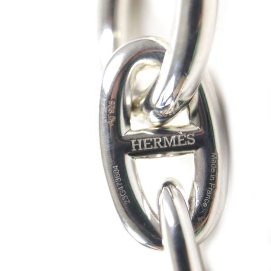 HERMES bracelet H101995B Main�FAG925 Silver Chene DunkleTGM mens Used Authentic