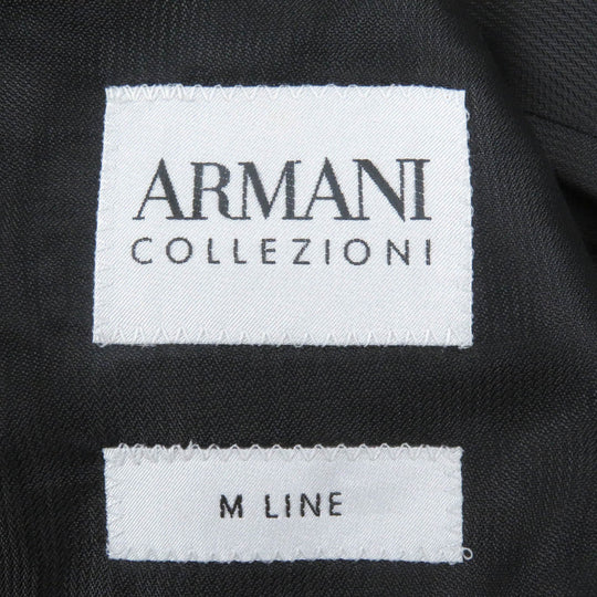 ARMANI COLLEZIONI suit virgin wool Dark gray M LINE mens 46 Used Authentic