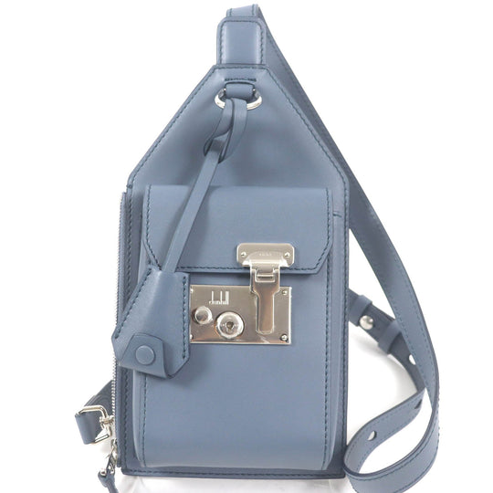 Dunhill Sling bag Main: Leather Light blue Rock Travel Holster mens Used Authentic
