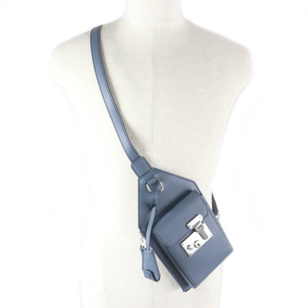 Dunhill Sling bag Main: Leather Light blue Rock Travel Holster mens Used Authentic