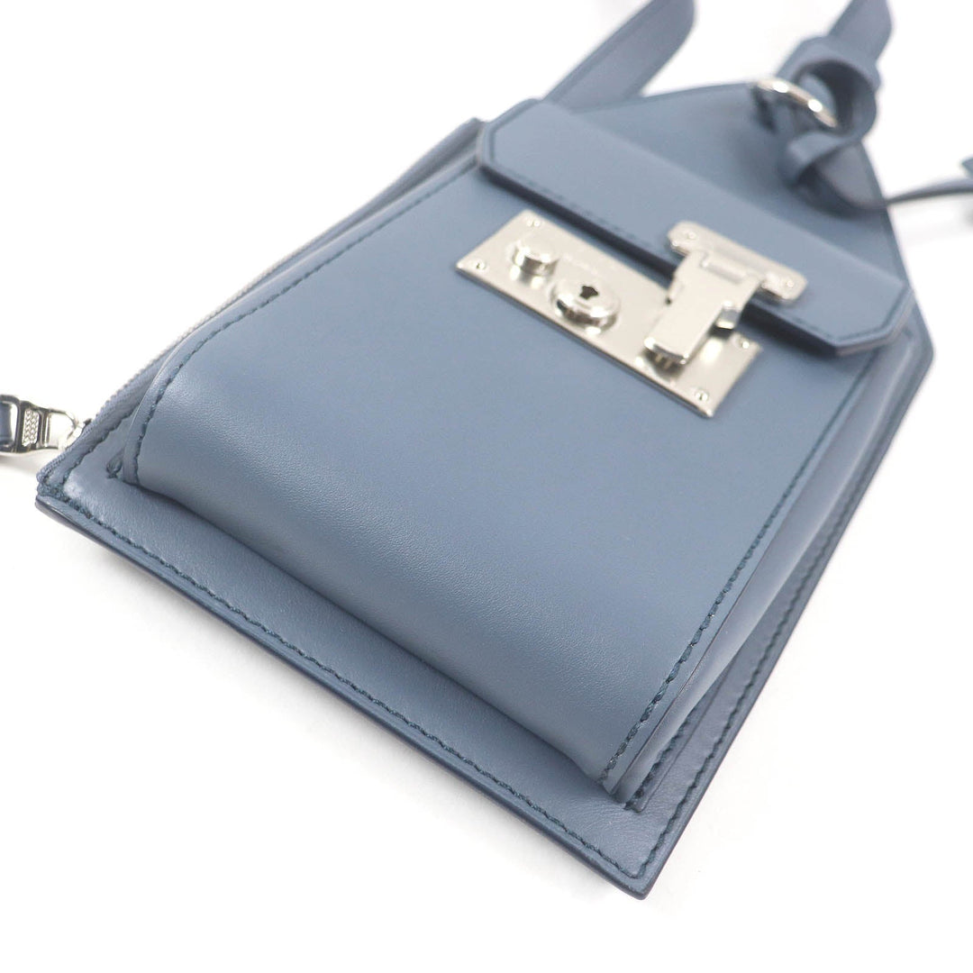 Dunhill Sling bag Main: Leather Light blue Rock Travel Holster mens Used Authentic