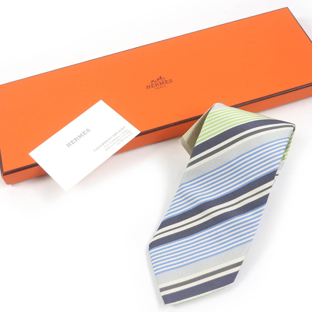 HERMES tie 758726T Main: 100% silk multicolor mens Used Authentic