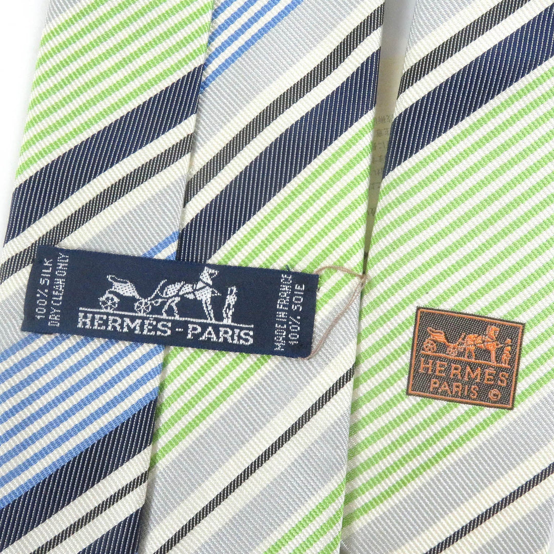 HERMES tie 758726T Main: 100% silk multicolor mens Used Authentic