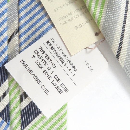 HERMES tie 758726T Main: 100% silk multicolor mens Used Authentic