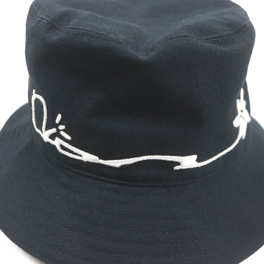 Dior hat 033C906U4511 Main: 100% cotton, Part: 100% rayon Black White mens M Used Authentic