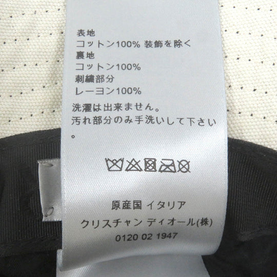 Dior hat 033C906U4511 Main: 100% cotton, Part: 100% rayon Black White mens M Used Authentic